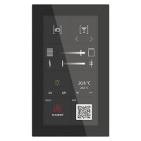 MDT BE-GTSP6TS.01S Сенсорный экран KNX Glass Touch Smart Plus, 6 дюймов, KNX Secure, черный
