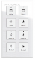 MDT BE-GT08W.01 Сенсорный выключатель KNX/EIB 4х канальный (8 сенсорных зон)